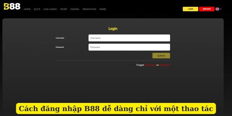 Cách đăng nhập B88 dễ dàng chỉ với một thao tác